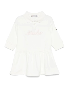 Платье с воротником поло, белый Moncler enfant