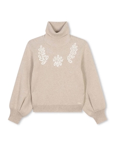 Джемпер с высоким воротником, нейтральный Chloé kids