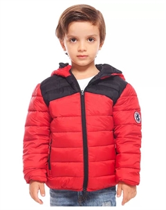 Мальчиковая легкая куртка-пуховик с реверсивным дизайном, красный Rokka&rolla