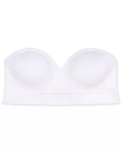 Бюстгальтер бесшовный с тиснением без бретелей Big Girls, белый Calvin klein