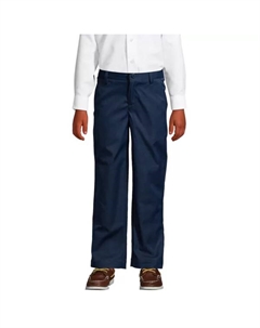 Школьные брюки-чинос с усиленными коленями для мальчиков 2-20 лет, синий Lands' end