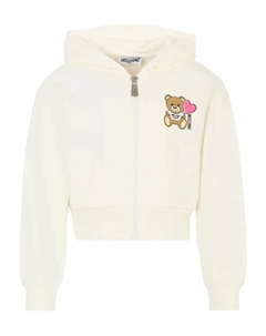 Худи на молнии с принтом, нейтральный Moschino kids