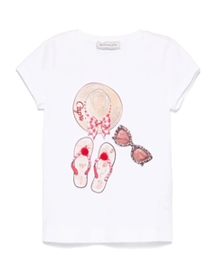 Футболка с принтом Capri, белый Monnalisa