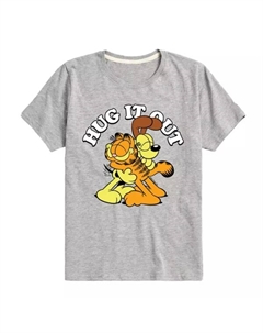 Футболка с принтом «Гарфилд обнимает» для мальчиков 8-20 лет, серый Licensed character