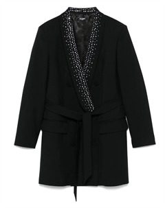 Платье, украшенное стразами, черный Balmain kids