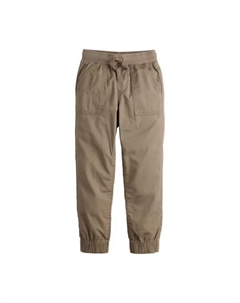Спортивные брюки из твила с манжетами для мальчиков 4-12 лет, коричневый Jumping beans