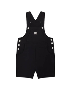 Комбинезон с вышитым логотипом, черный Dolce & gabbana kids