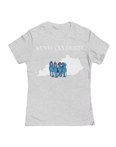 Футболка с горизонтальным логотипом команды Juniors Kentucky Derby, серый Unbranded