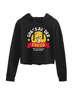 Укороченная толстовка Juniors' peanuts snoopy spas an der freud, черный Licensed character