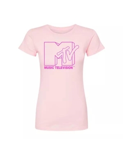 Футболка Juniors с розовым логотипом MTV, розовый Licensed character