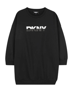 Платье с вышитым логотипом, черный Dkny kids