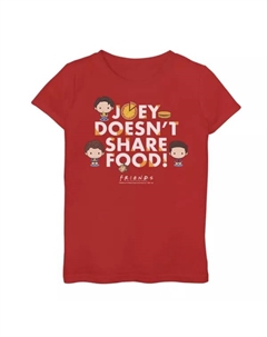 Футболка с графическим принтом «Друзья для девочек 7-16 лет: чиби-Джоуи не делится едой», красный Licensed character