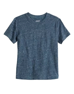 Детская футболка с коротким рукавом для мальчиков Essential Texture, синий Jumping beans