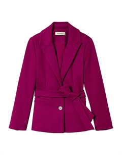 Однобортное пальто с поясом, розовый Twin-set kids