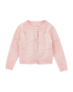 Кардиган с бантами, розовый Monnalisa