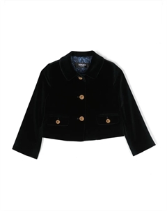 Бархатный жакет Medusa, синий Versace kids