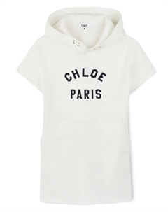 Платье с вышитым логотипом, белый Chloé kids
