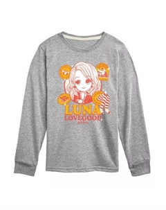 Футболка с длинным рукавом и принтом Luna Lovegood для мальчиков 8-20 лет, серый Harry potter