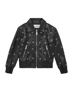 Кожаный бомбер, черный Philipp plein
