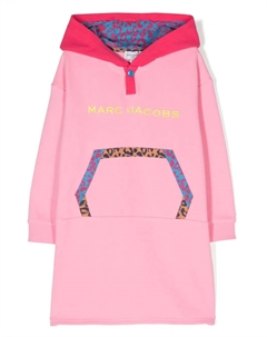 Платье с капюшоном и вышитым логотипом, розовый Marc jacobs kids