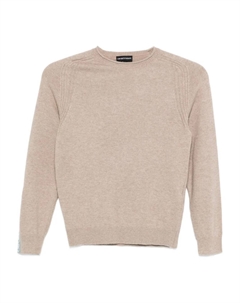Кашемировый свитер со вставками, нейтральный Emporio armani kids