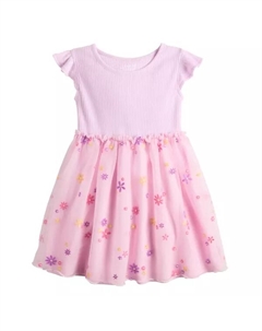 Платье-пачка с декором для девочек 4-12 лет, цвет daisy toss pink Jumping beans