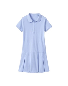 Платье-поло в сетку для школьной формы для девочек 2–20 лет, синий Lands' end