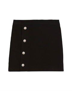 Юбка мини с тисненым логотипом, черный Balmain kids