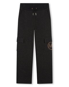 Спортивные брюки с декорированным логотипом, черный Michael kors kids