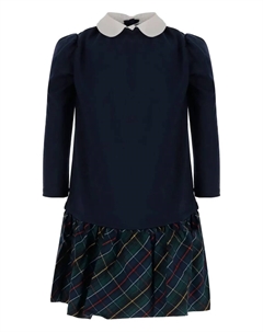 Платье в клетку, синий Polo ralph lauren kids