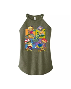 Детский майка с высоким воротником и принтом "Rocket Power Grid", зеленый Licensed character