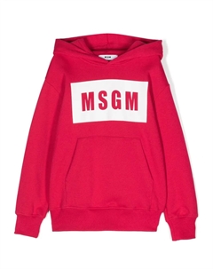 Худи с логотипом, розовый Msgm kids