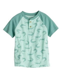 Футболка реглан хенли для мальчиков и малышей, цвет teal gators Jumping beans