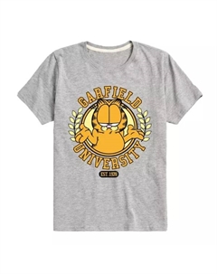 Футболка с принтом Garfield University для мальчиков 8-20 лет, серый Licensed character