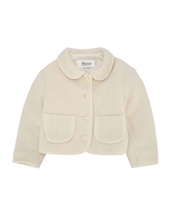 Пиджак с узором «елочка» на воротнике, нейтральный Bonpoint