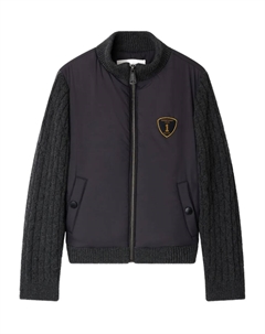 Жакет Jarod с косичной вязкой и вставками, черный Bonpoint