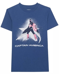 Футболка с коротким рукавом для мальчиков Little & Big Boys, синий Captain america