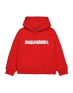 Худи с вышитым логотипом, красный Dsquared2 kids