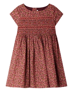 Платье с цветочным принтом, красный Bonpoint