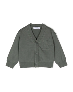 Укороченный кардиган с V-образным вырезом, зеленый Emporio armani kids