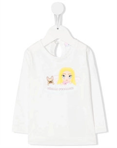 Топ Mascotte с длинными рукавами, белый Chiara ferragni kids
