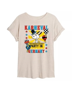 Футболка Juniors' peanuts karneval germany oversize, бежевый Licensed character