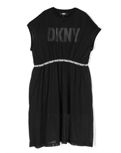 Сетчатое платье с логотипом, черный Dkny kids