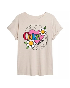 Футболка большого размера «Кока-кола» от Juniors добавляет жизни, бежевый Licensed character
