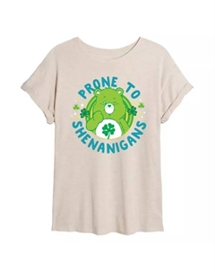 Футболка оверсайз с Care Bears для подростков, склонных к шалостям, бежевый Licensed character