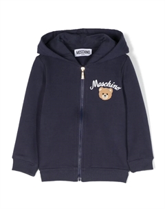 Худи на молнии с логотипом, синий Moschino kids