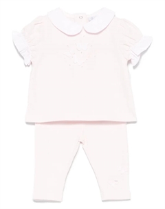 Комплект из топа и брюк с аппликацией, розовый Patachou