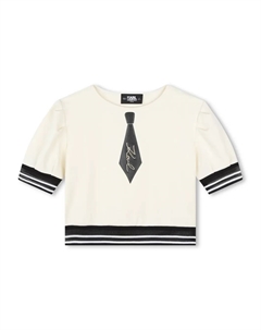 Топ с вышитым логотипом, белый Karl lagerfeld kids