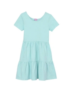 Платье многоярусное для девочек 2-16 лет, цвет aruba blue Lands' end
