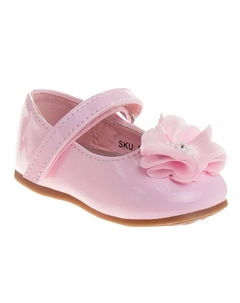 Детские туфли-балетки для девочек на липучках с цветочным принтом, розовый Josmo